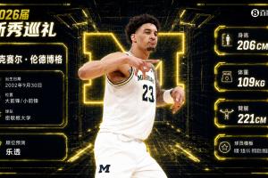 身高206！勇士11顺位拿下密歇根大龄锋线伦德博格！